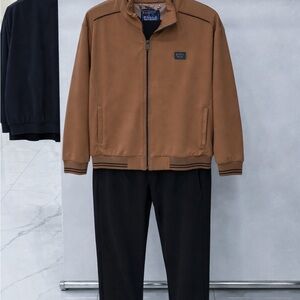 Paul & Shark Tan Zip-Front Bomber Jacket